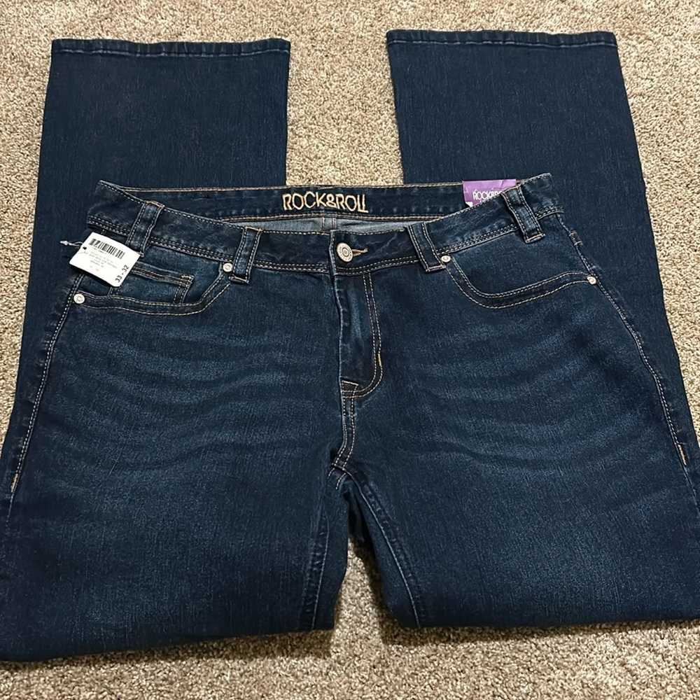 Rock & Roll Cowgirl Juniors mid rise boot cut 33x32
